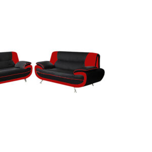 Carol 3+2 Seater Red and Black Sofa Set