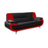 Carol 2 Seater Red and Black Sofa Set