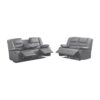 Roma Leather Recliner 3+2 Seater Grey Sofa