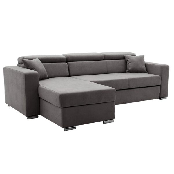 Luca Fabric Right Arm Corner Sofa Bed With Storage