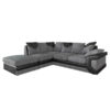 Dino Black/Grey Right Arm Corner sofa